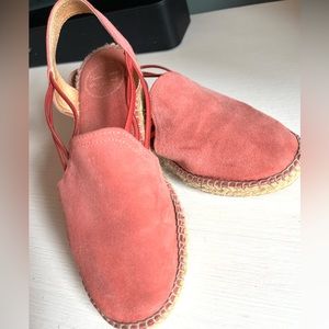 Toni Pons espadrilles suede soft red sling backs